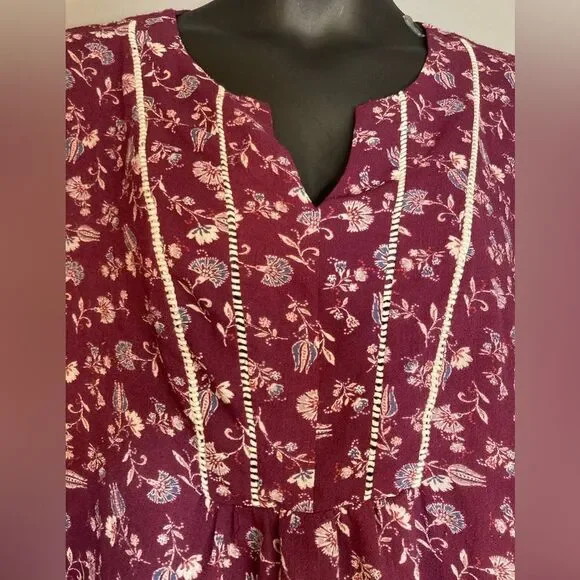 Marybelle red/purple floral blouse - Picture 3 of 7